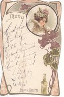 Menu / Speisekarte -Liqueur Gallifet
