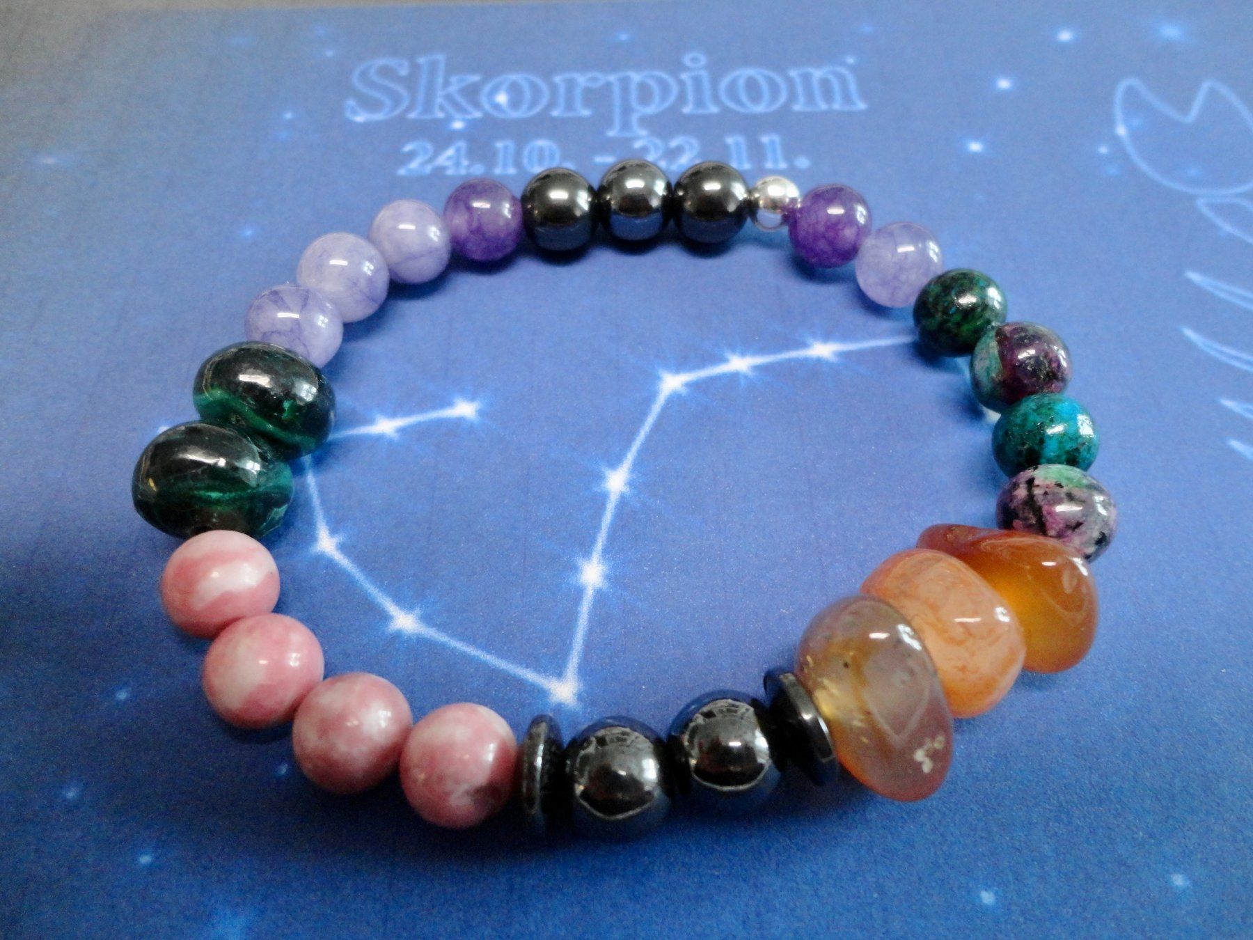 Bracelets: Armband Sternzeichen Skorpion 24.10.-22.11 – Neuf (Voir description) à Biberist par tl-schmuck