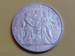 Schweiz 5 Franken Eidgenössisches Schützenfest Lausanne 1876
