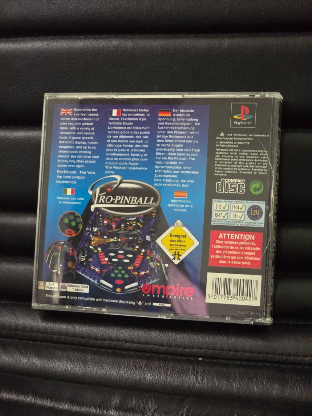Sony Spiele: Pro Pinball The Web PS1 PAL (CIB) – Gebraucht aus Emmen von BieteNurSo 1