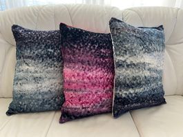 3 kuschelige Sofakissen in 2 Farben 45 x 60 cm