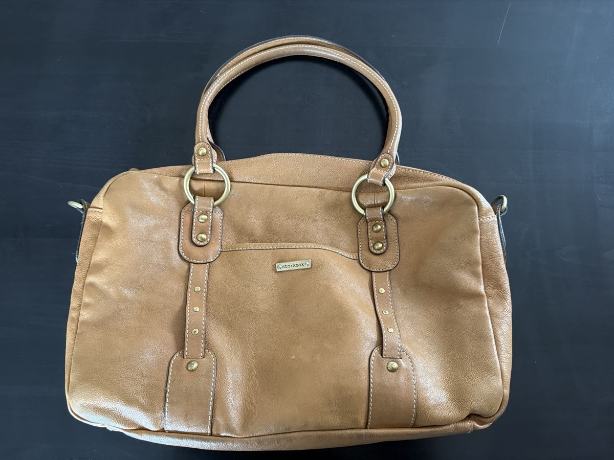 Taschen für Damen: STORKSAK Elizabeth Leather Nappy bag – Gebraucht aus Oeschgen von ElGusta