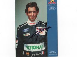 Autogrammkarte von Autorennfahrer Jean-Christophe Boullion F