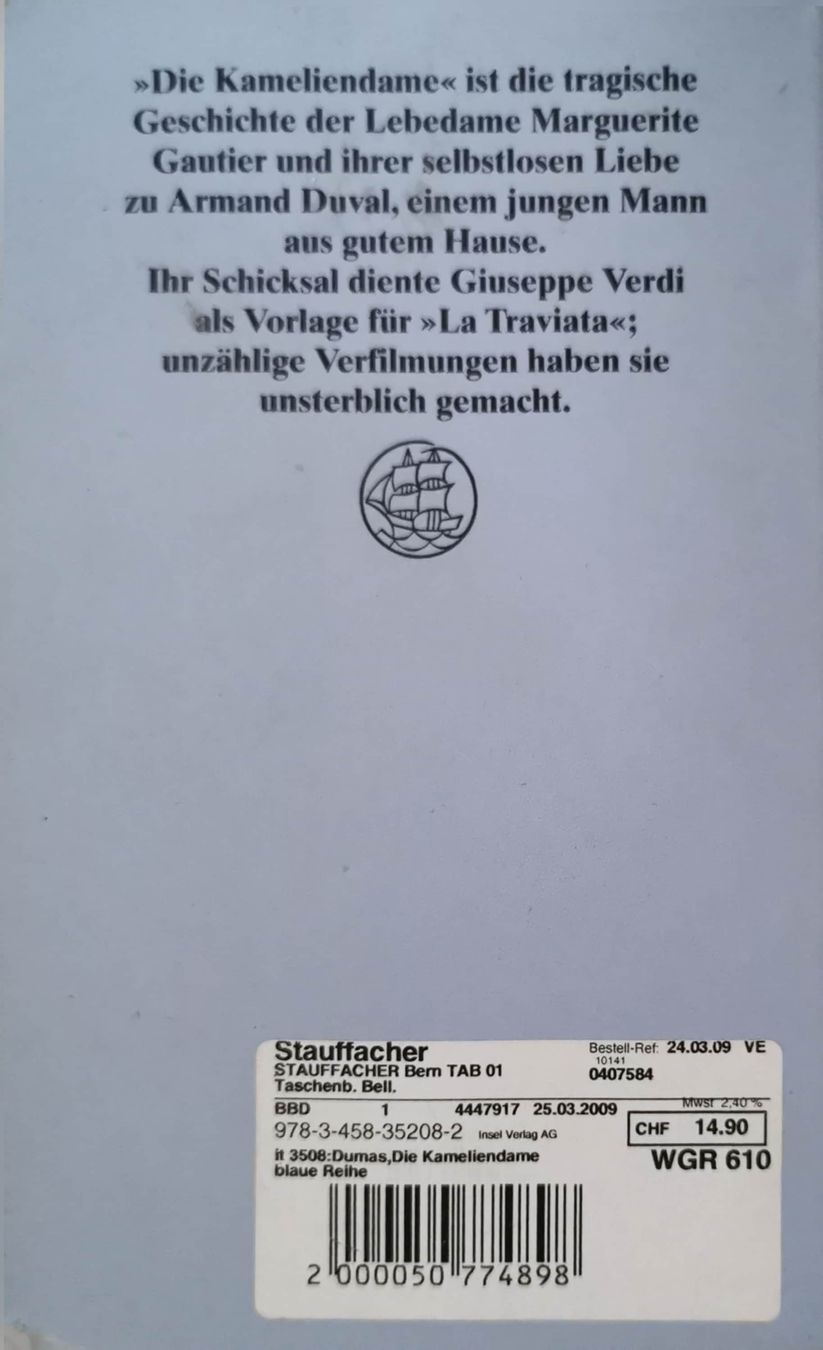 Bücher: Die Kameliendame - Alexandre Dumas – Neu (gemäss Beschreibung) aus Bern von Libre_raria 1