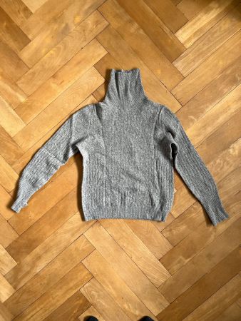 Cashmere Rollkragenpullover Grau Gr. S