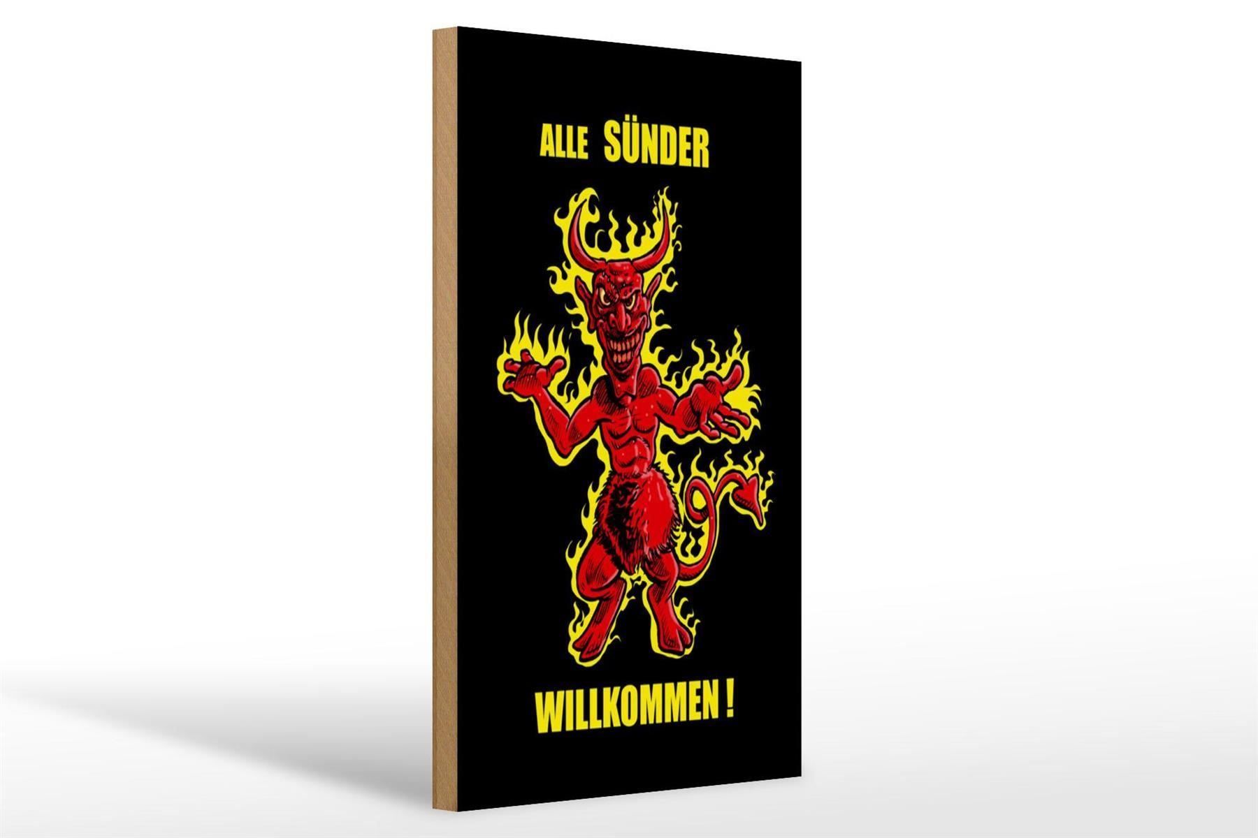 Insegne: Blechschild-ALLE SÜNDER WILLKOMMEN – Nuovo e nell'imballaggio originale da Rupperswil venduto da big-one-sale 1