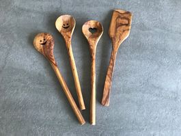 Lot de 4 spatules en bois d’olivier
