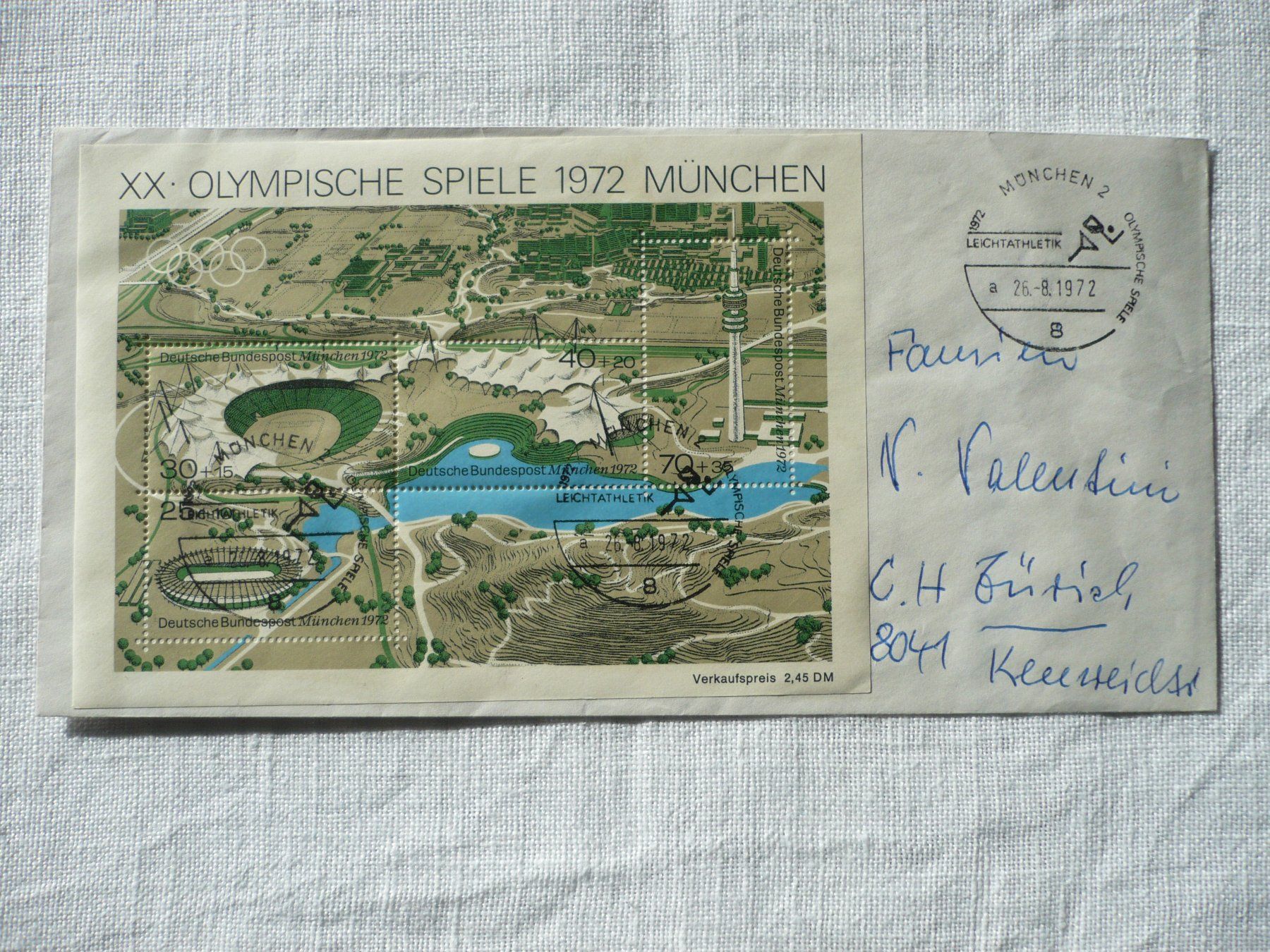 Tutti i francobolli: BRD 1972 Olympiablock MiNr. 7 SST "Leichtathletik" – Usato da Zürich venduto da saltandpepper008