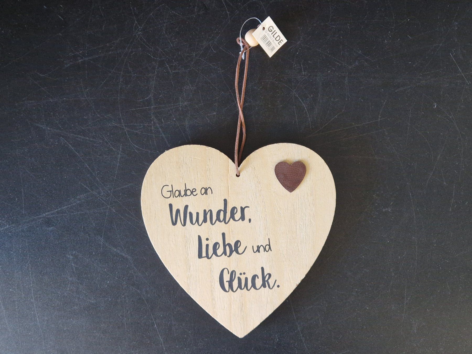 Tutte le decorazioni: GILDE Deko-Herz aus Holz mit Spruch – Usato da Muhen venduto da Restwert_Muhen 1