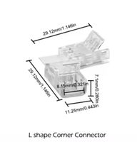 10x 90° Verbindungsstück für 8mm breite LED Streifen 2 Pins