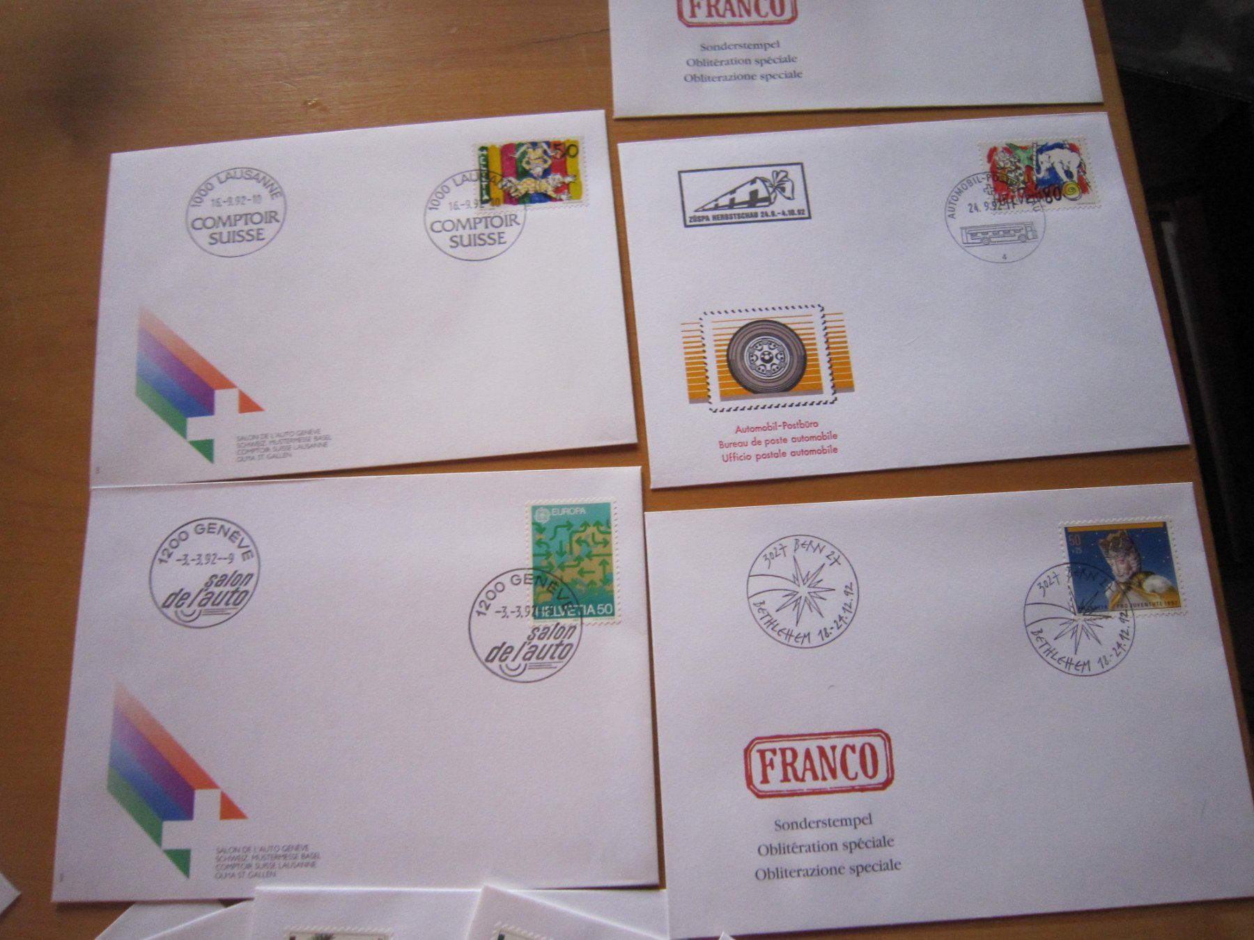 Tous les timbres: L2 Briefe mit Spezialstempel 1992 – D'occasion à Giubiasco par sal_9j6w 2