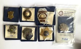 7 Stk. Polizei USA Abzeichen originalgetreue Anfertigung
