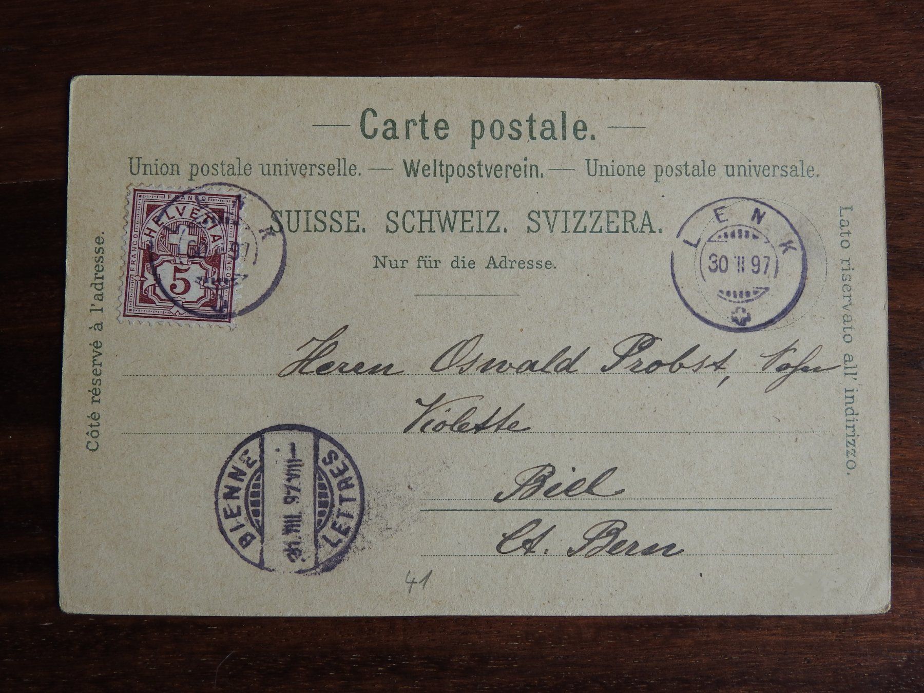 Cartoline postali: Gruss aus Lenk, schöne AK ! – Usato da Rain venduto da 999-800-K 1