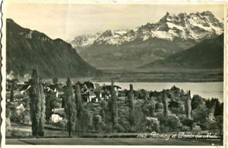 Ansichtskarten: Blonay et Dents du Midi – Gebraucht aus Ottikon b.Kemptth. von Neptun1974