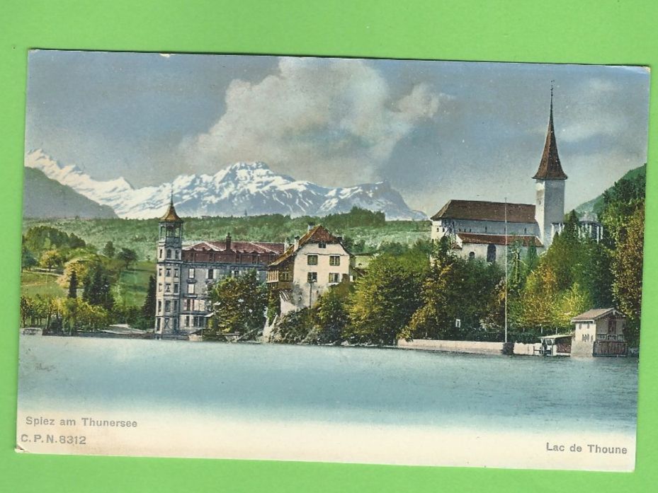 Ansichtskarten: Spiez am Thunersee – Gebraucht aus Zürich von t24_de