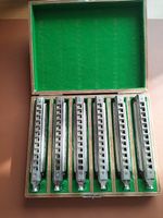 Mundharmonikas 6x Hohner Tonarten D, E, F, G, A und C