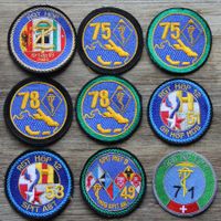 Spit Rgt / Rgt Hôp / Spit Kp, 9 Stk. Badge rund Armee 95