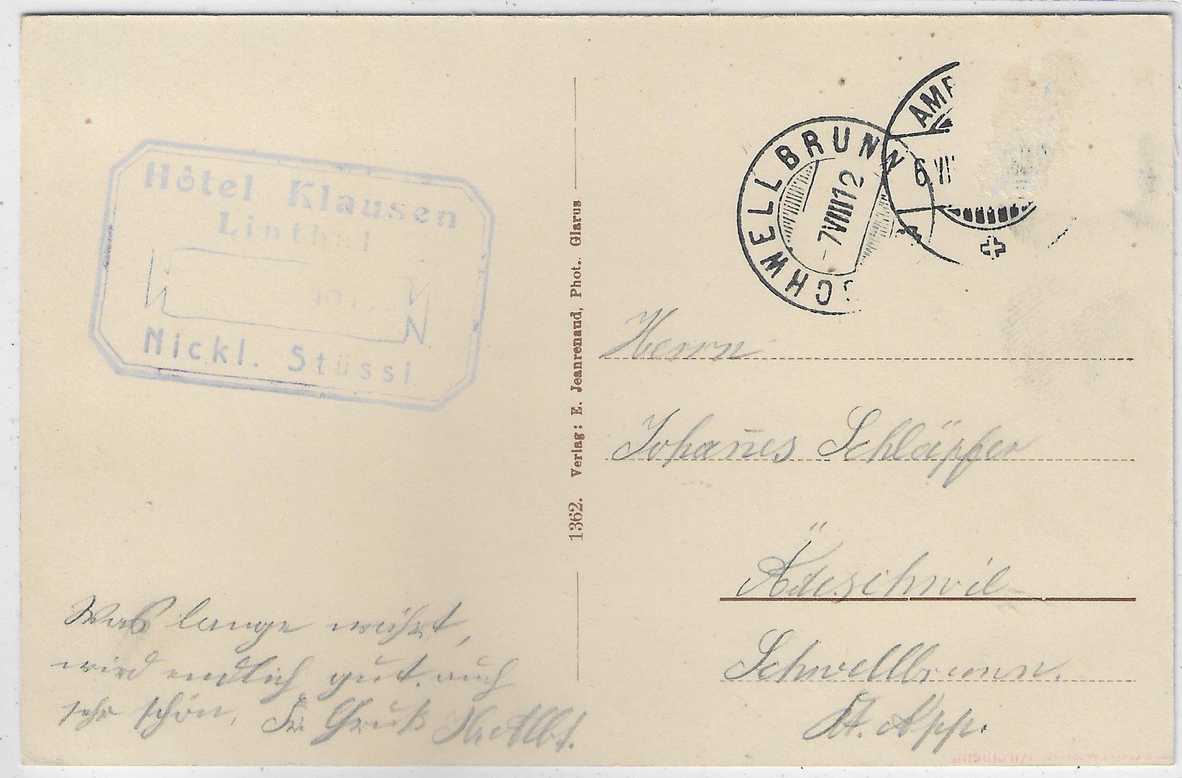 Cartoline postali: Braunwald - Kirchlein - coloriert – Usato da Ettingen venduto da Kartenplanet 1