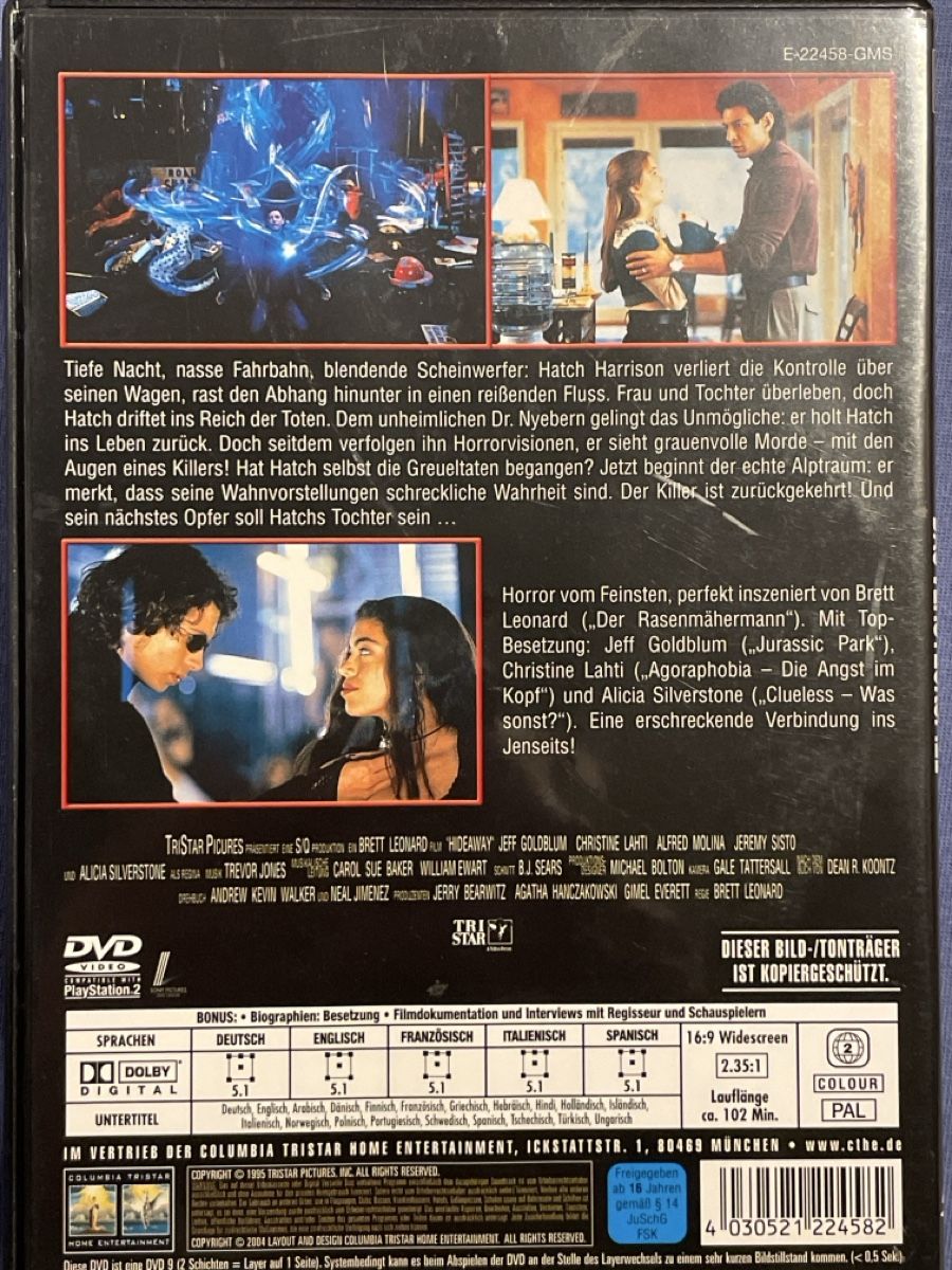 Alle DVDs: Hideaway - Das Versteckspiel (1995) – Gebraucht aus Waldenburg von Mimily33 1