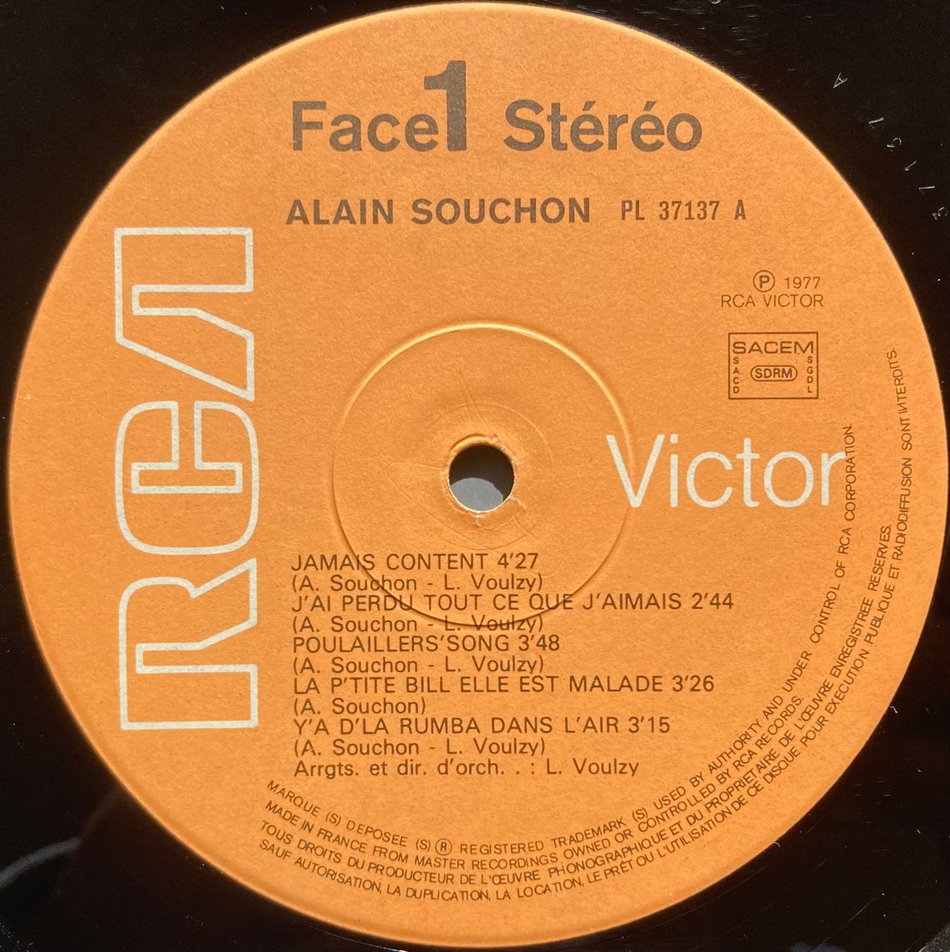 Dischi in vinile: ALAIN SOUCHON - JAMAIS CONTENT – Usato da Poliez-Pittet venduto da Newtown-Records 3