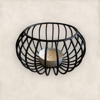 Kerzenhalter metallisch schwarz