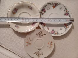 3 Teller Unterteller Bavaria Porzellan  12-15cm Durchmesser