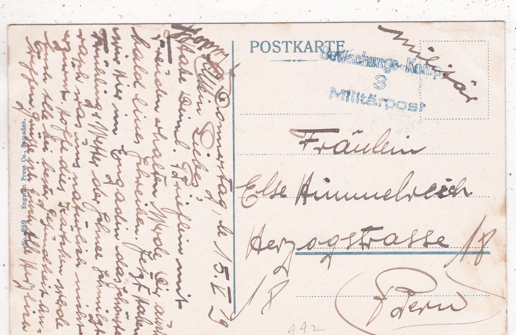 Cartoline postali: Wintermorgen im Engadin 1919 – Usato da Herisau venduto da Lisegrat2008 1