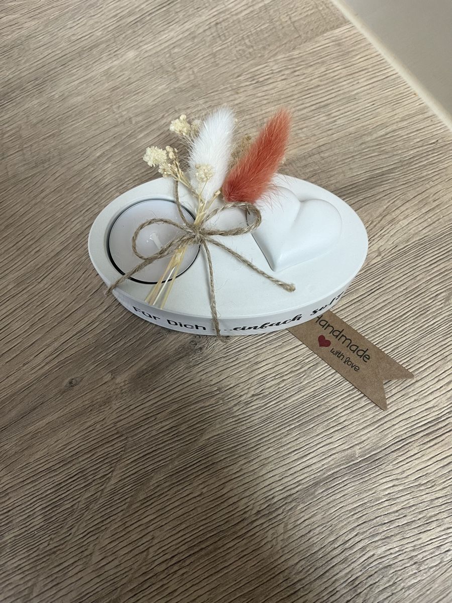 Tutte le decorazioni: Handgemachter Kerzenständer mit Herz - Geschenkidee! – Nuovo (secondo la descrizione) da Frick venduto da van_2dhd 1