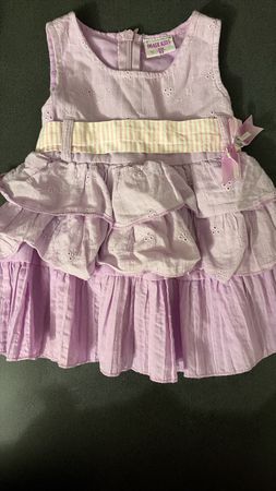 Kleid lila Grösse 68 mit  Rüschen und Schleife
