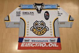 HC Lugano Eishockey Yvette Trikot, 2004, XL (autogrammen)