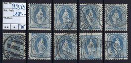 Stehende Helvetia gute Werte 93B gest. SBK162.-