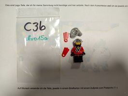 Legofigur  div015a	 Divers - Red Diver 2  /C36