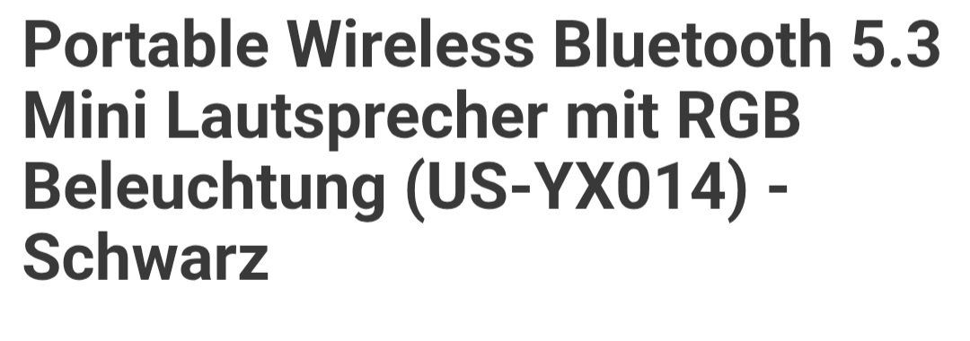 Haut-parleurs: Tragbarer Bluetooth Speaker mit Lichtfunktion – Neuf avec emballage d'origine à Winterthur par bibummi 9