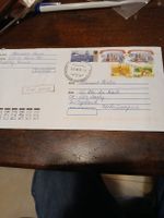 Lettre Russie avec timbres et cachet postal rare