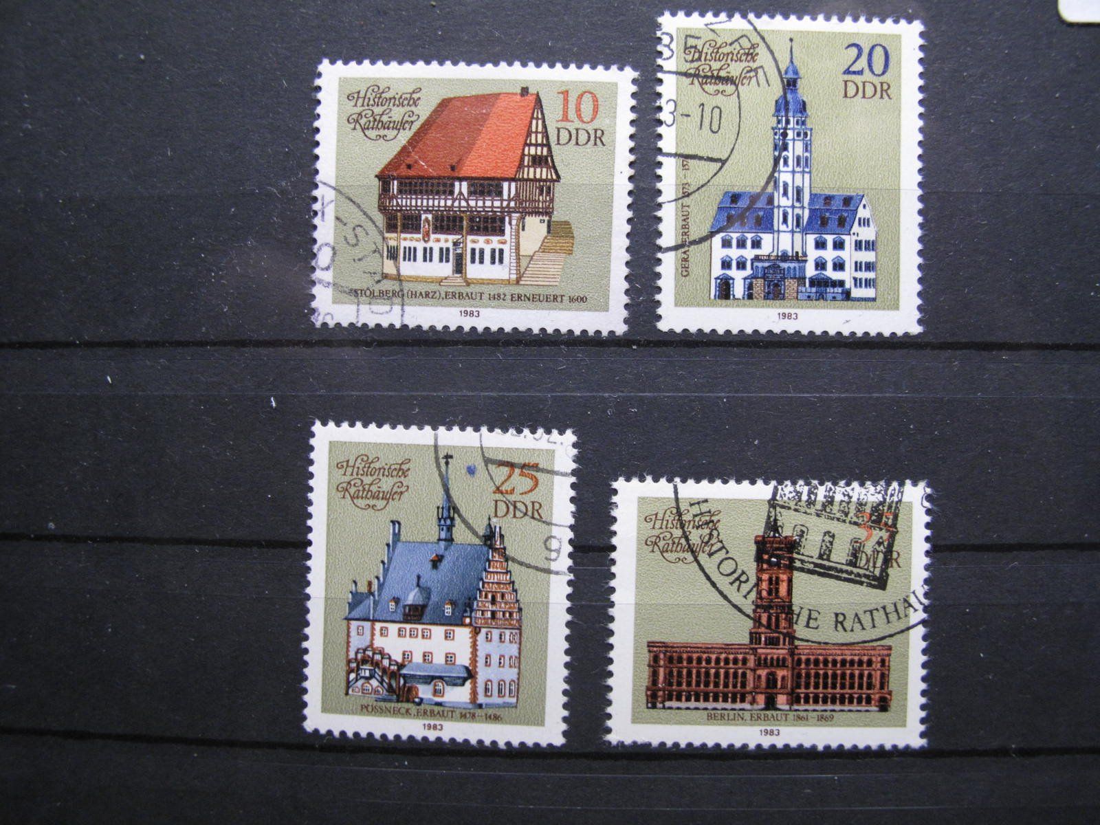 Tutti i francobolli: DDR 1983 Historische Rathäuser gest – Usato da Wil SG venduto da fva01