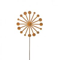 Pusteblume Gartenstecker aus Eisen Rost 120cm D: 30cm
