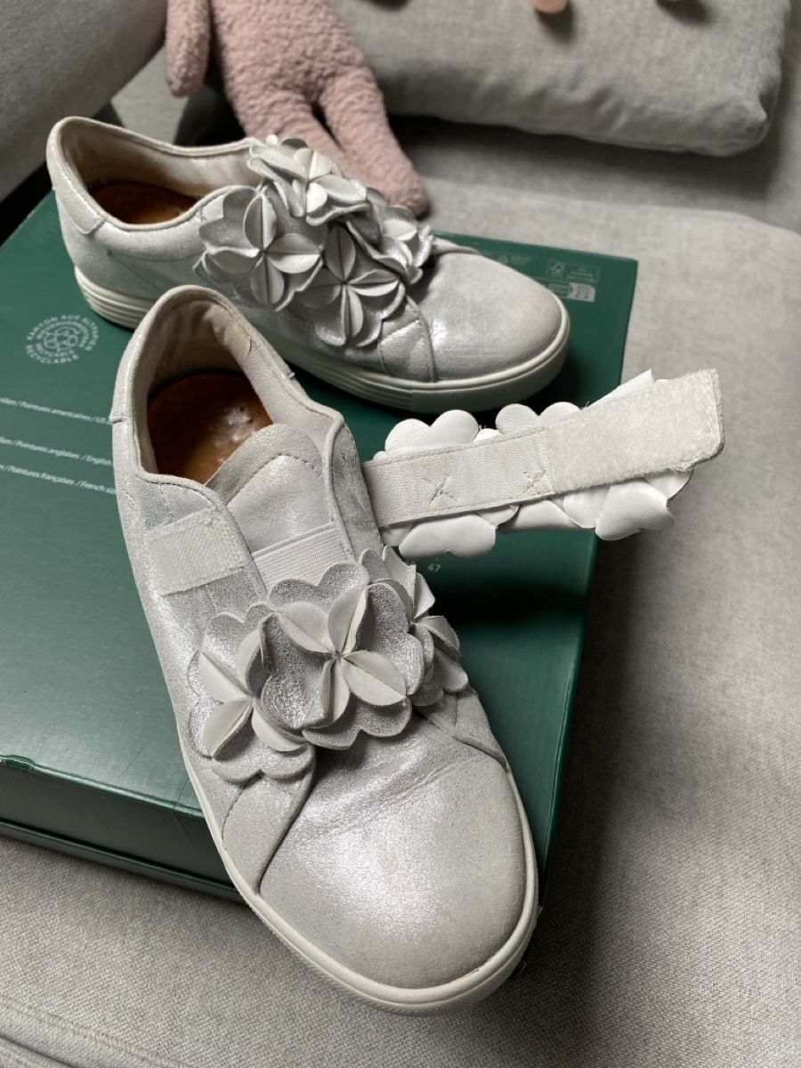 Kennel + Schmenger Scarpe da donna: Kennel und  Schmenger Leder silberne Sneaker Gr.  4 ca. 37 – Usato da Homberg b. Thun venduto da Homata 8