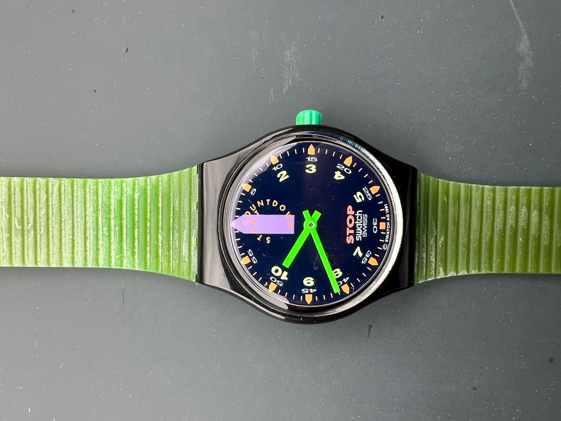 Swatch Orologi: Swatch Stop Watch JESS RUSH SSB100 (1992) – Nuovo e nell'imballaggio originale da Balzers venduto da lau_8fj9 4