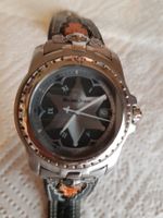 Uhr Michel Jordi "Western" grau/orange