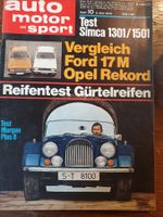 AMS 10/70 Morgan Plus 8 Rekord 1700 Ford 17 M Simca 1301 xx