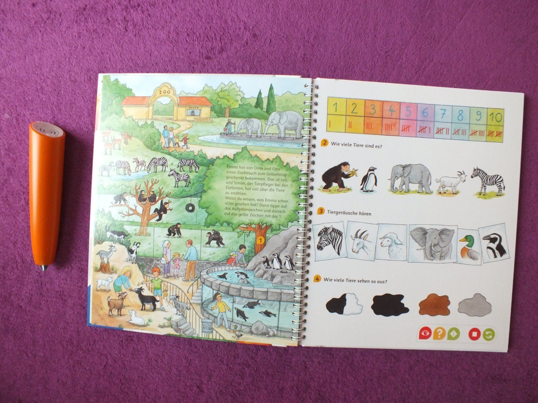 Tiptoi Giocattoli: tiptoi Starterset - CREATE Stift & Buch Erste Zahlen – Usato da Müllheim Dorf venduto da Seeeule01 3