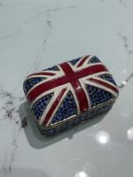 🇬🇧 Kleine Schmuckdose Union Jack Design mit Steinen 🇬🇧