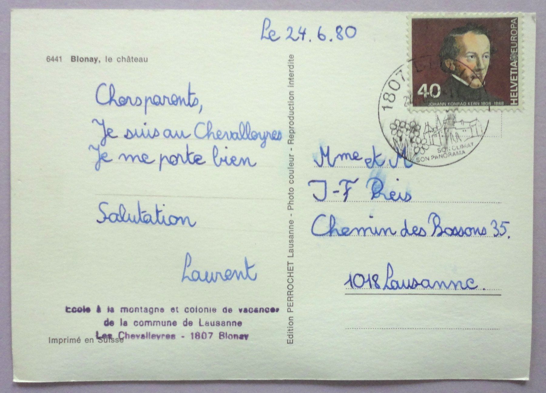 Cartoline postali: Blonay, le château – Usato da Fétigny venduto da Billy2miny 1