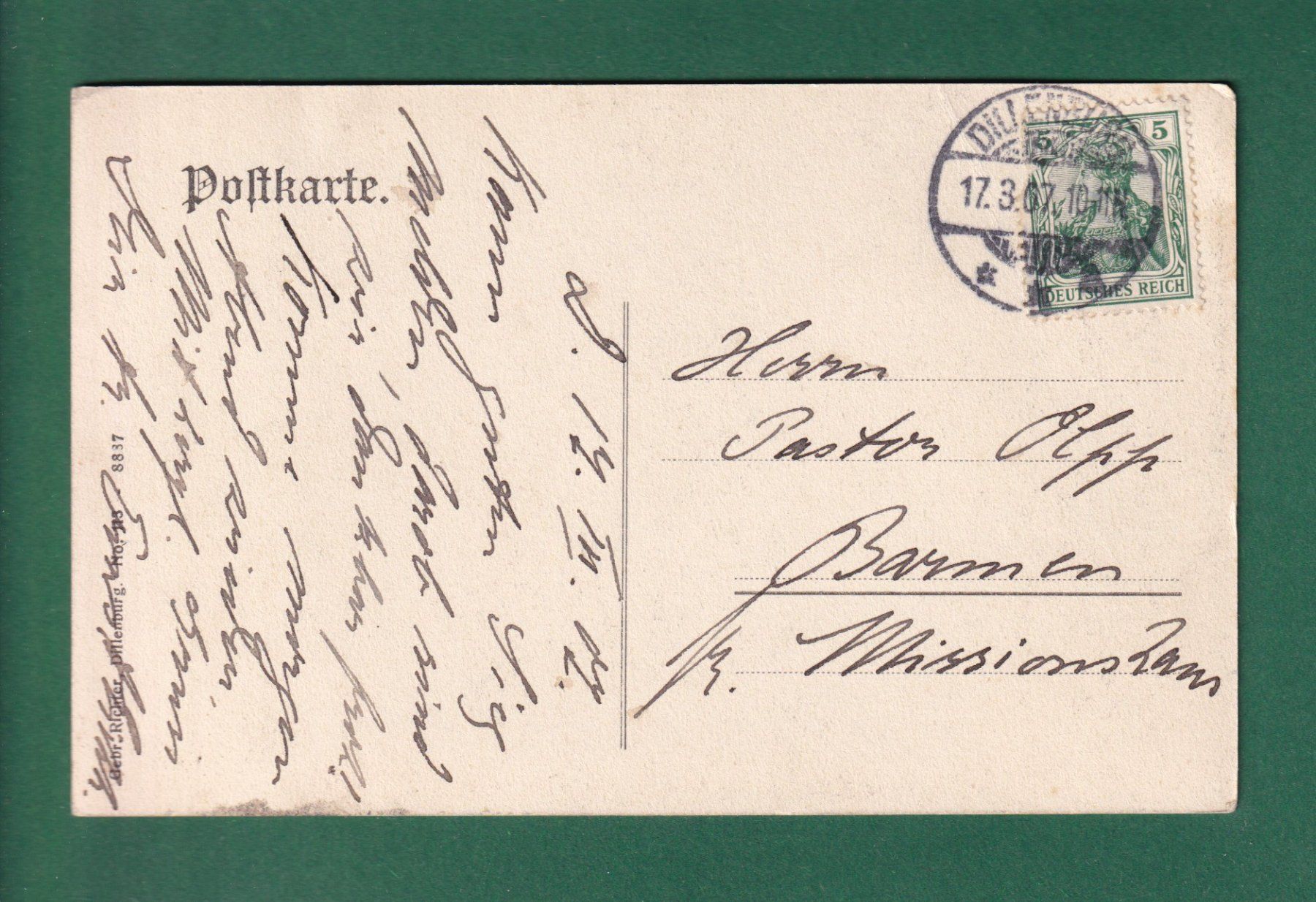 Ansichtskarten: DILLENBURG - Schlossberg - 1907 – Gebraucht aus Pully von nicecards-shop 1
