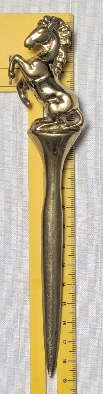 Altro materiale per ufficio: Brieföffner - massivem Messing - Pferdeskulptur als Griff – Nuovo (secondo la descrizione) da Wängi venduto da ABIZONE-86 2