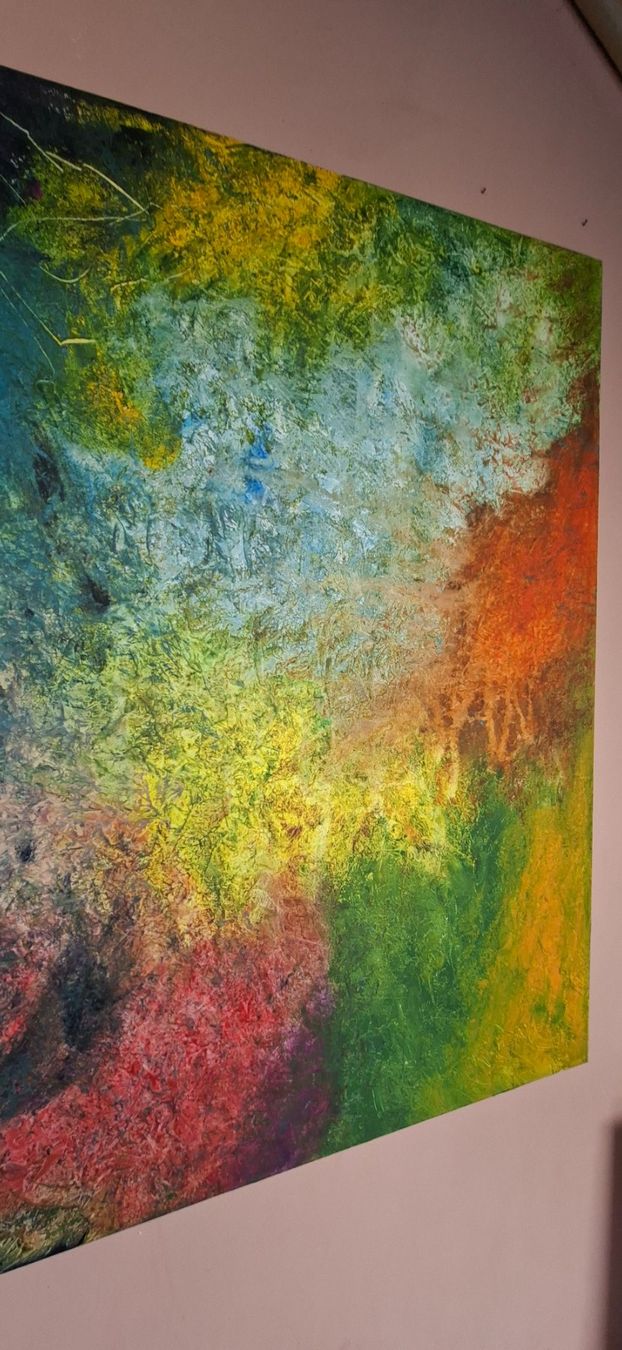 Tableaux: Gemälde "Farbträume" handmade 90×90 – Neuf (Voir description) à Riehen par Steinbock1970 4