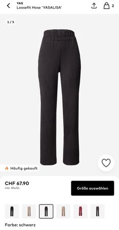 YAS Loosefit Hose YASALISA schwarz Grösse 44