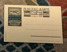 CH FDC  1 Flugtag Karte 1924