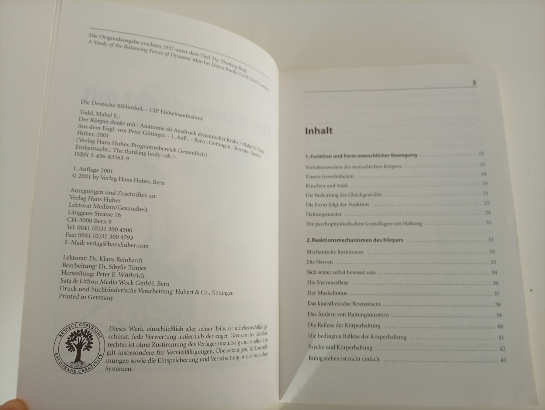 Libri: Der Körper denkt mit, Mabel Todd – Usato da Locarno venduto da edn.vintage 3
