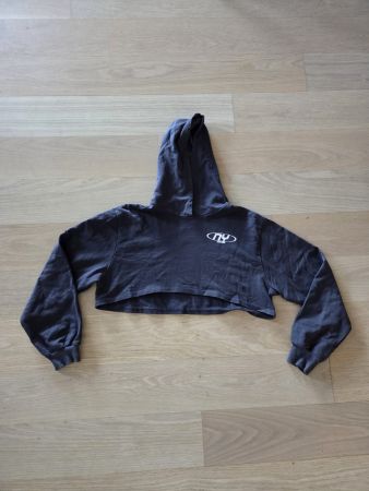 Crop Top à capuche ZARA, gris foncé, taille 164 cm